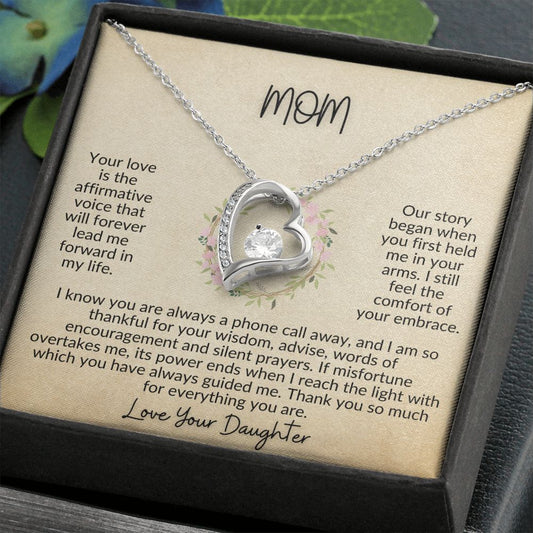 mom gift, gift for mom, forever love, forever love necklace, mother's day gift, best mom gift, mom jewelry, top mom gift. present for mom, gift from son, gift from daughter