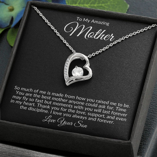 mom gift, gift for mom, forever love, forever love necklace, mother's day gift, best mom gift, mom jewelry, top mom gift. present for mom, gift from son, gift from daughter