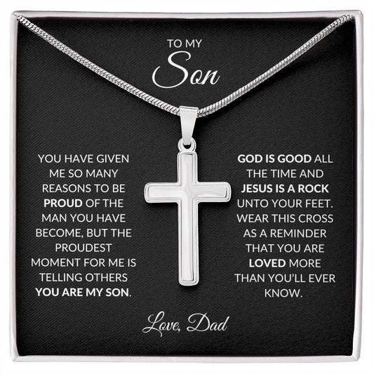 son jewelry, cross necklace, gift for son, son gift, christian gift, from mom to son, religious gift, christmas gift for son, adult son gift, top son gift