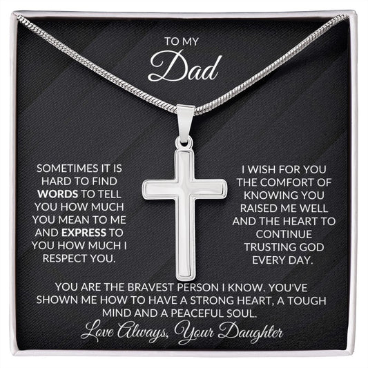 dad jewelry, cross necklace, gift for dad, dad gift, anniversary gift, partner gift, dad gift, gift for dad, best dad gift, best dad gift, men's necklace, thank you dad